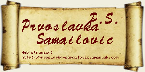 Prvoslavka Samailović vizit kartica